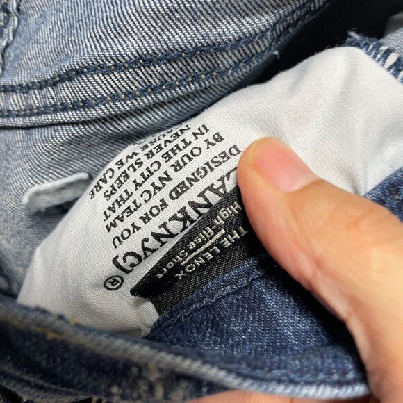 Blank NYC The Lenox Cut Off Denim Jeans Shorts Distressed High Rise Size 27 - Picture 9 of 11